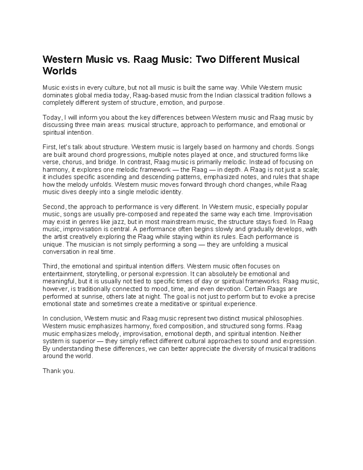 Comparative Study of Western Music and Raag Music: Key Differences ...