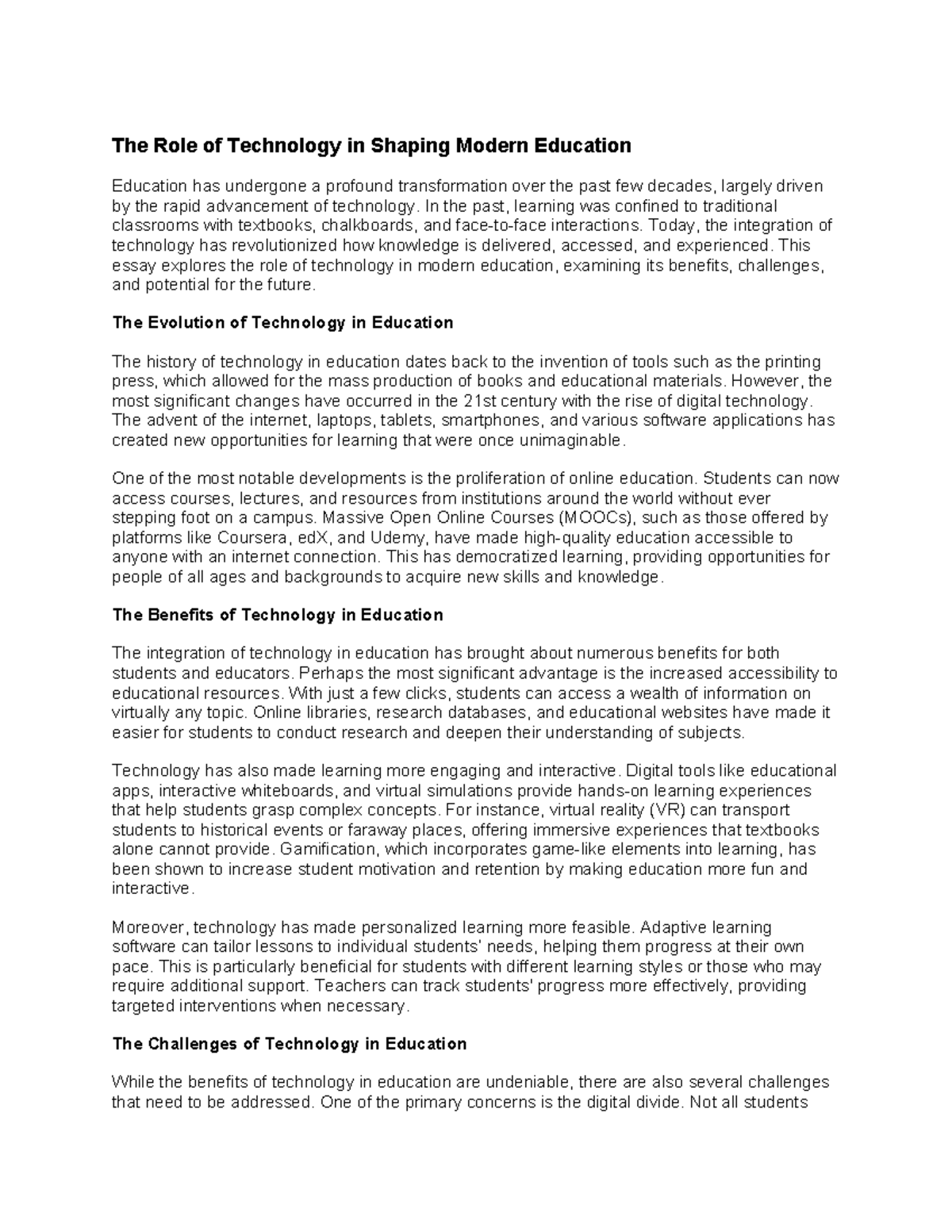 The Impact of Technology on Modern Education: A Comprehensive Overview ...