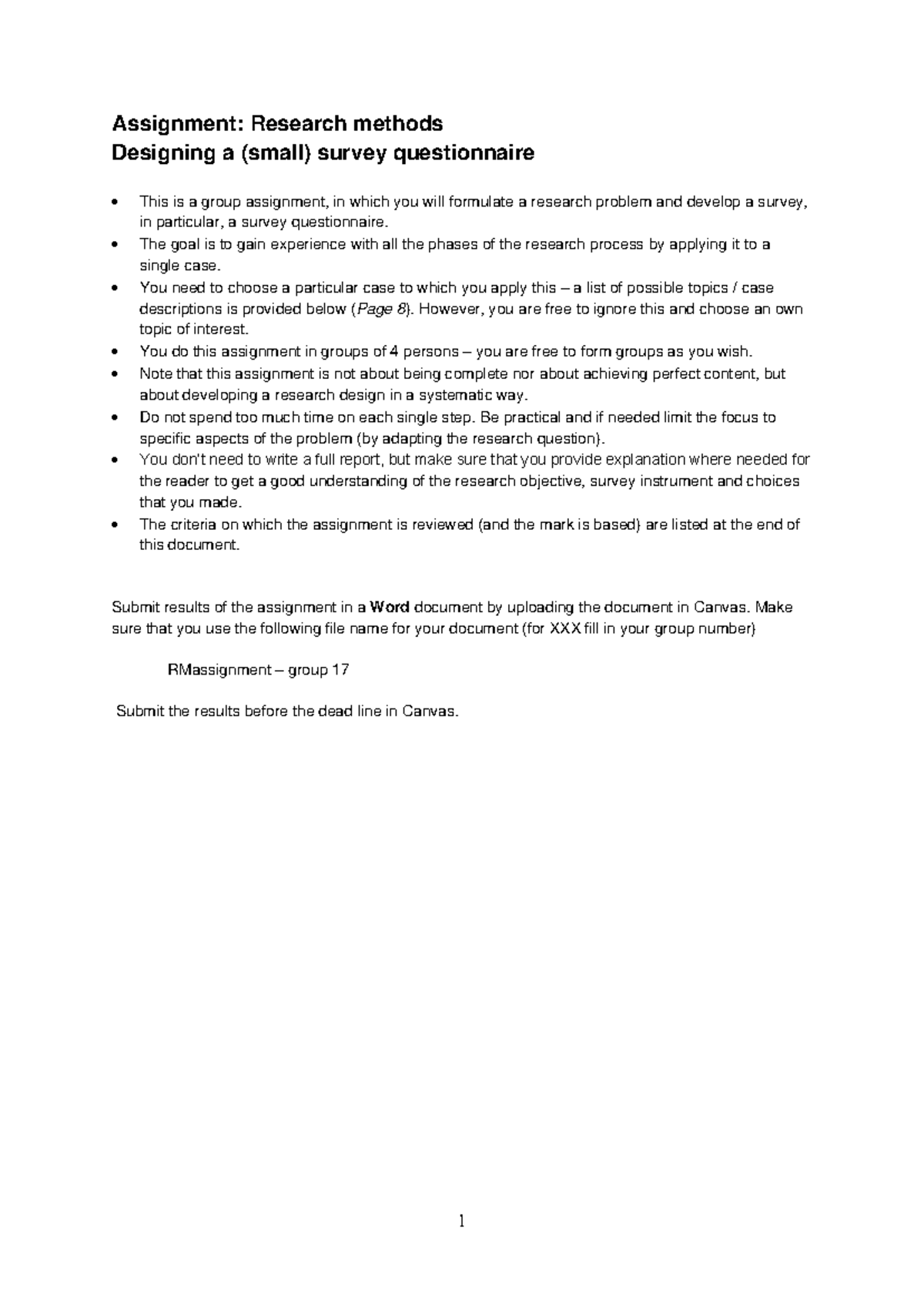 Assignment - Research Methods: Survey Design on EV Adoption Barriers ...