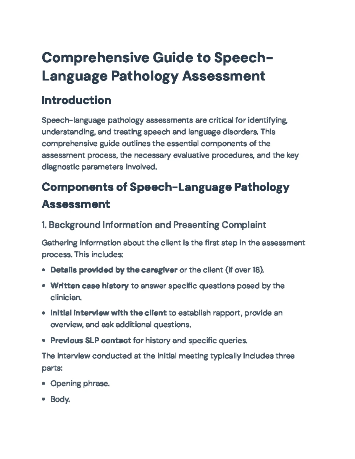 Fluency Disorders Overview: Stuttering and Cluttering Assessment Guide ...