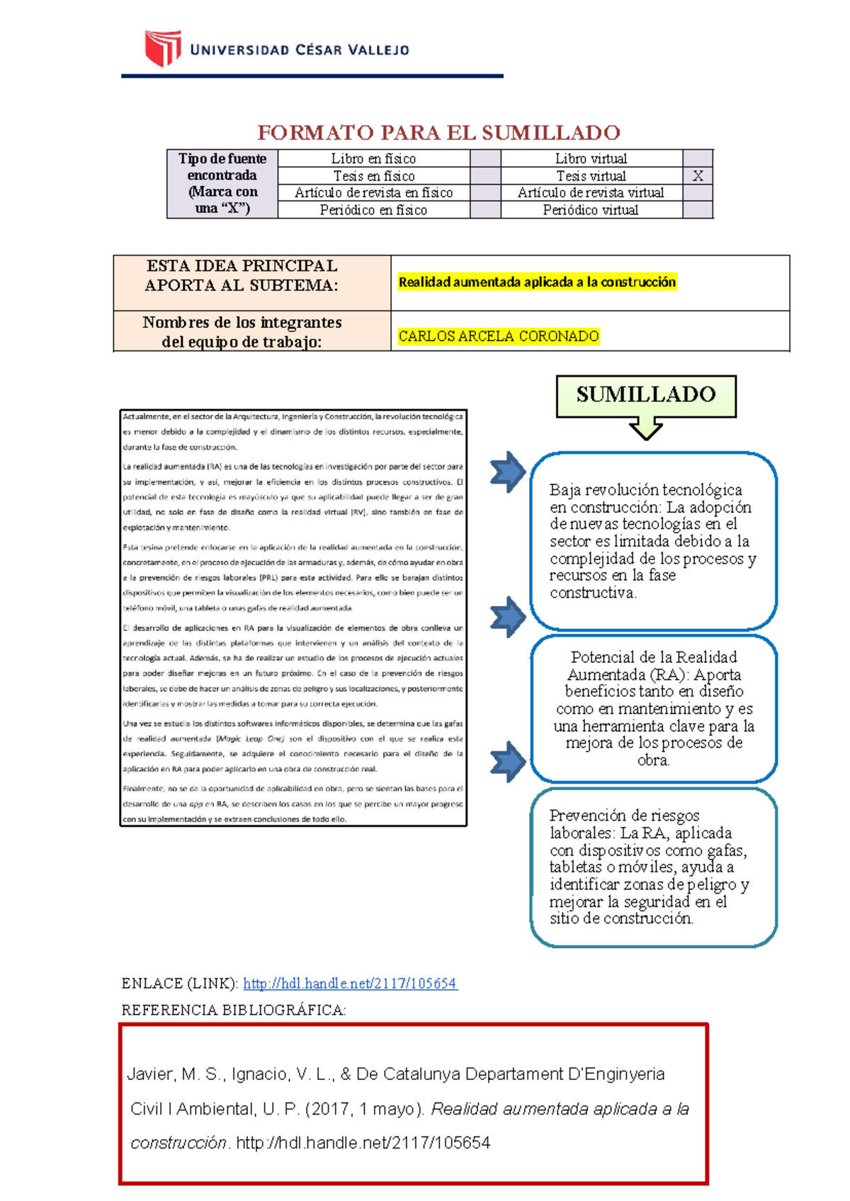 Formato PARA Sumillado CE - FORMATO PARA EL SUMILLADO Tipo de fuente ...