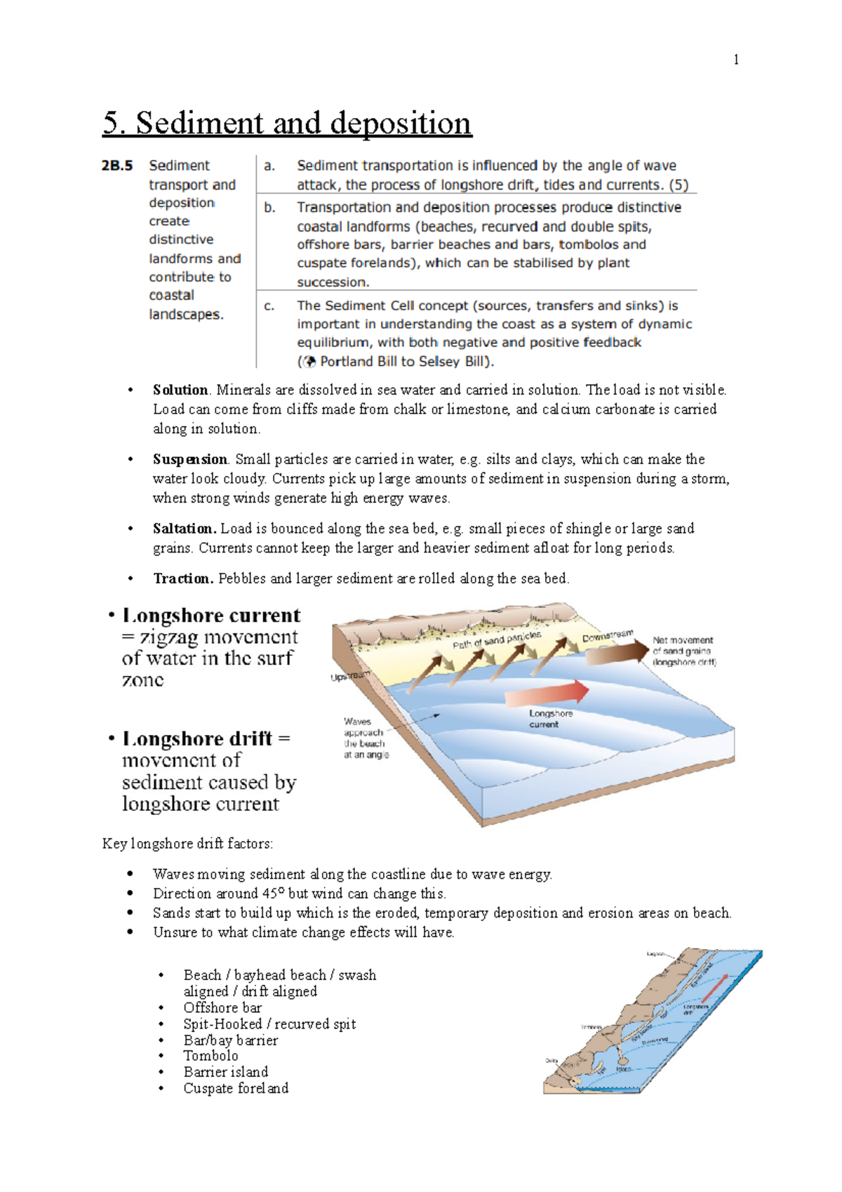 5. Coastal Sediment Processes and Erosion Features Analysis - Studocu