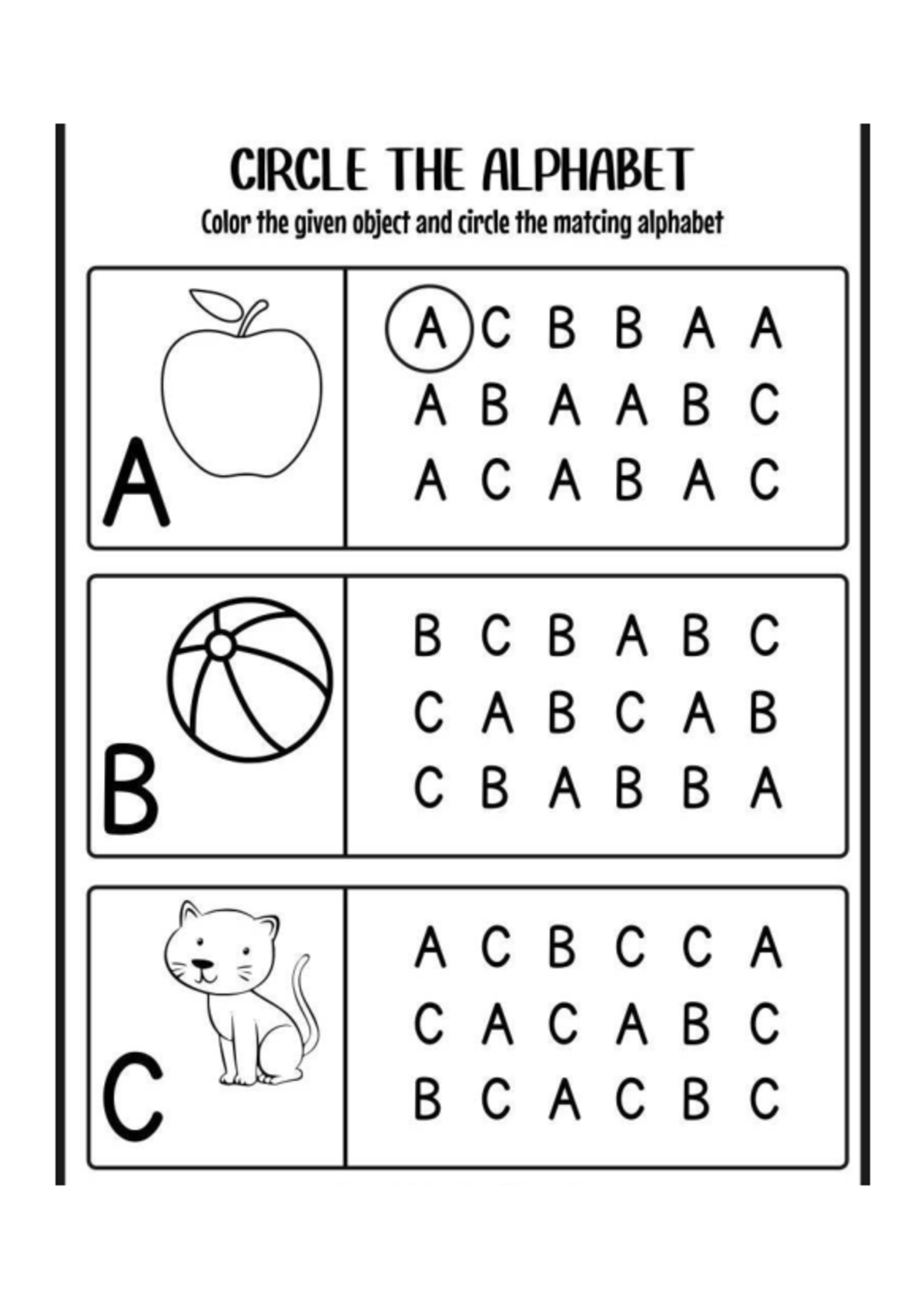 CIRCLE THE ALPHABET & COLOR NUMBERS - ENG 101 Activities - Studocu