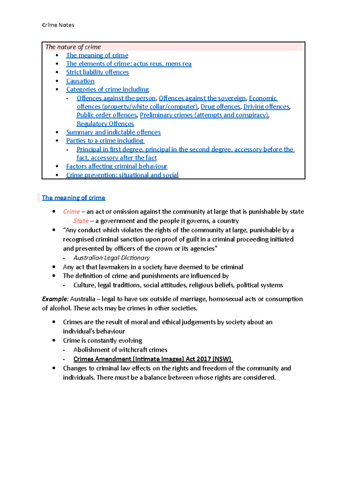 Criminal Law Overview: Understanding Crime Elements and Categories ...