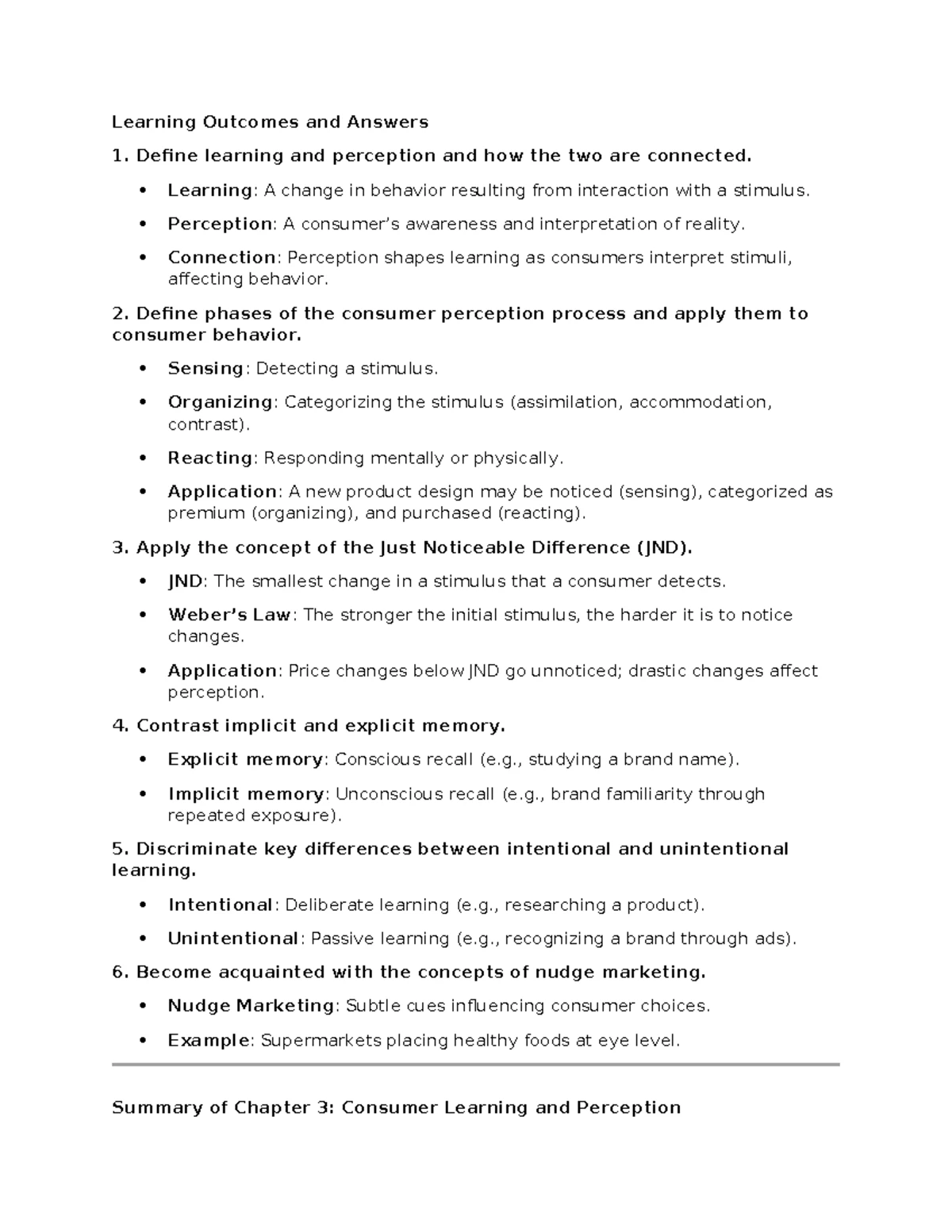 BEM 212 Consumer Behaviour Chapter 1 Study Notes and Key Concepts - Studocu