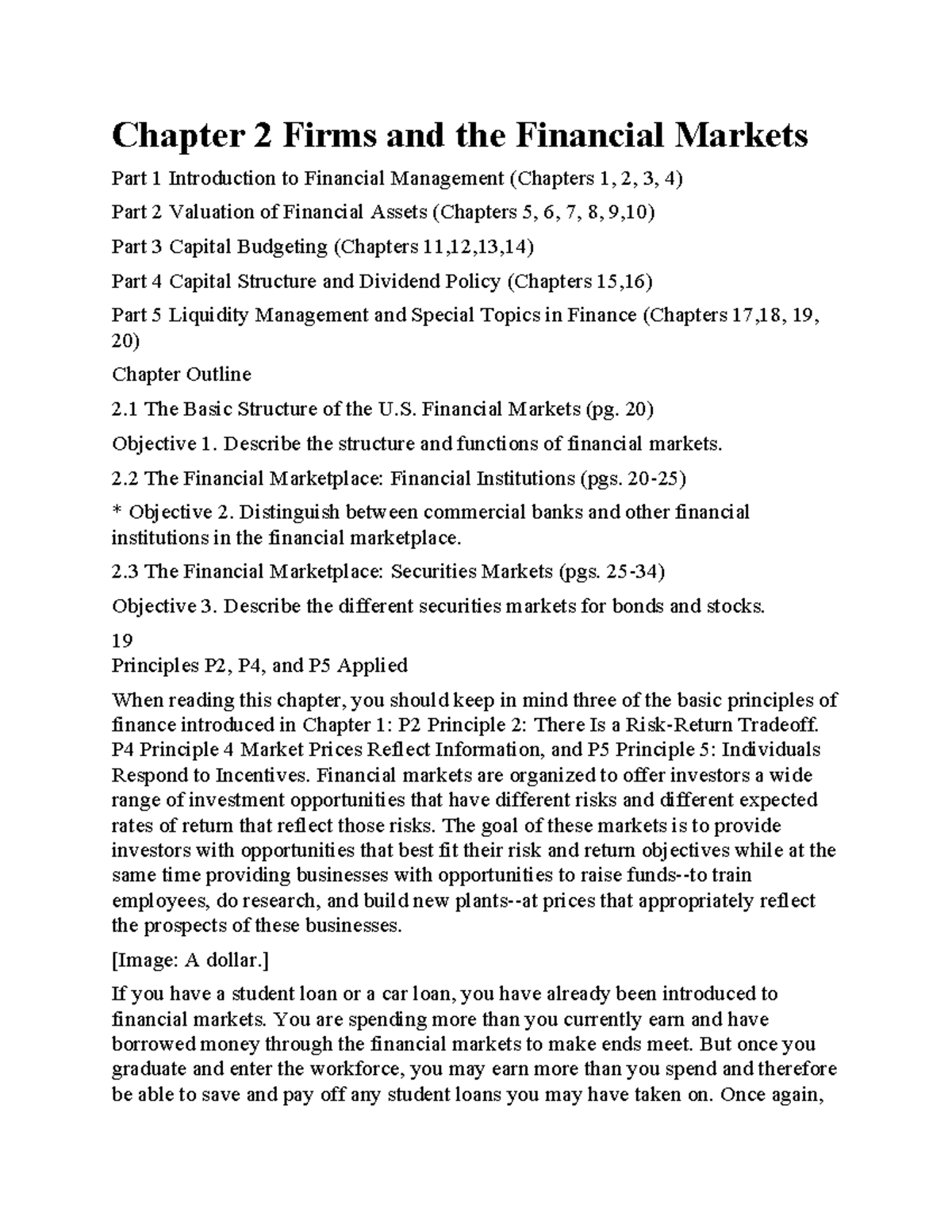 Chapter 2: Firms and Financial Markets Overview (FIN 101) - Studocu