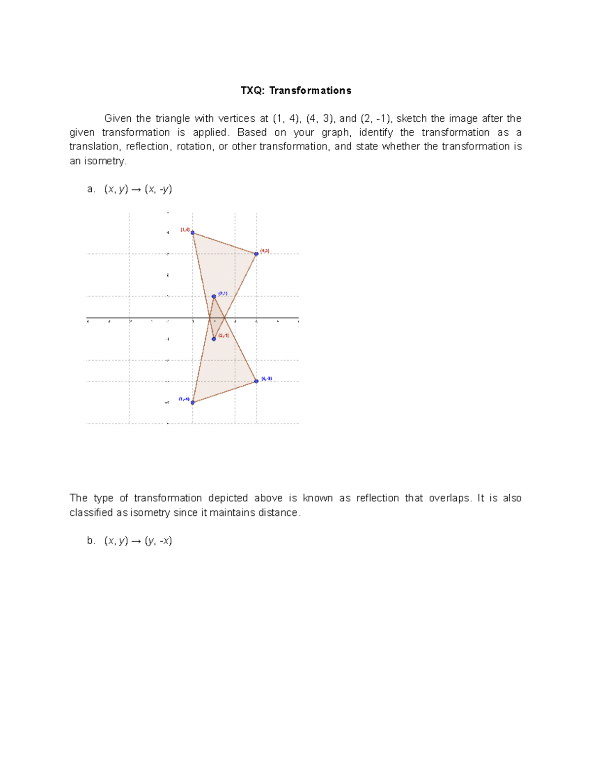 [G Ematmw] Transformations and Their Types: Reflection, Rotation ...