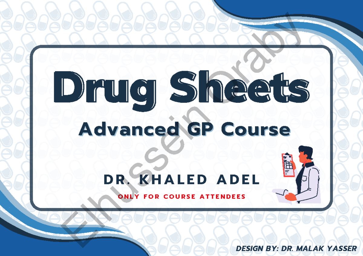 Advanced GP Course Drug Sheet - Essential Medications and Guidelines ...
