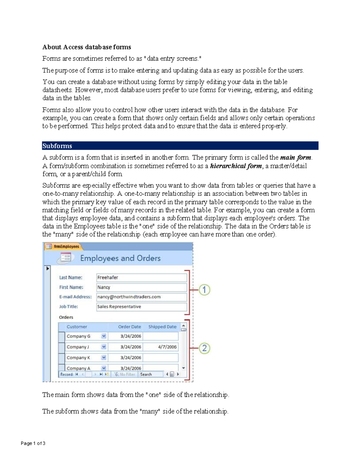 Access 2 - Understanding Forms and Reports in Databases - Studocu