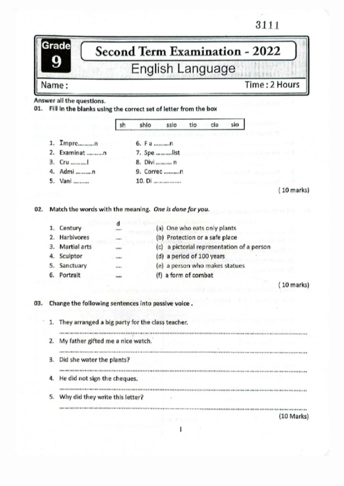 Grade 9 English Language Second Term Exam Notes 250706 - Studocu
