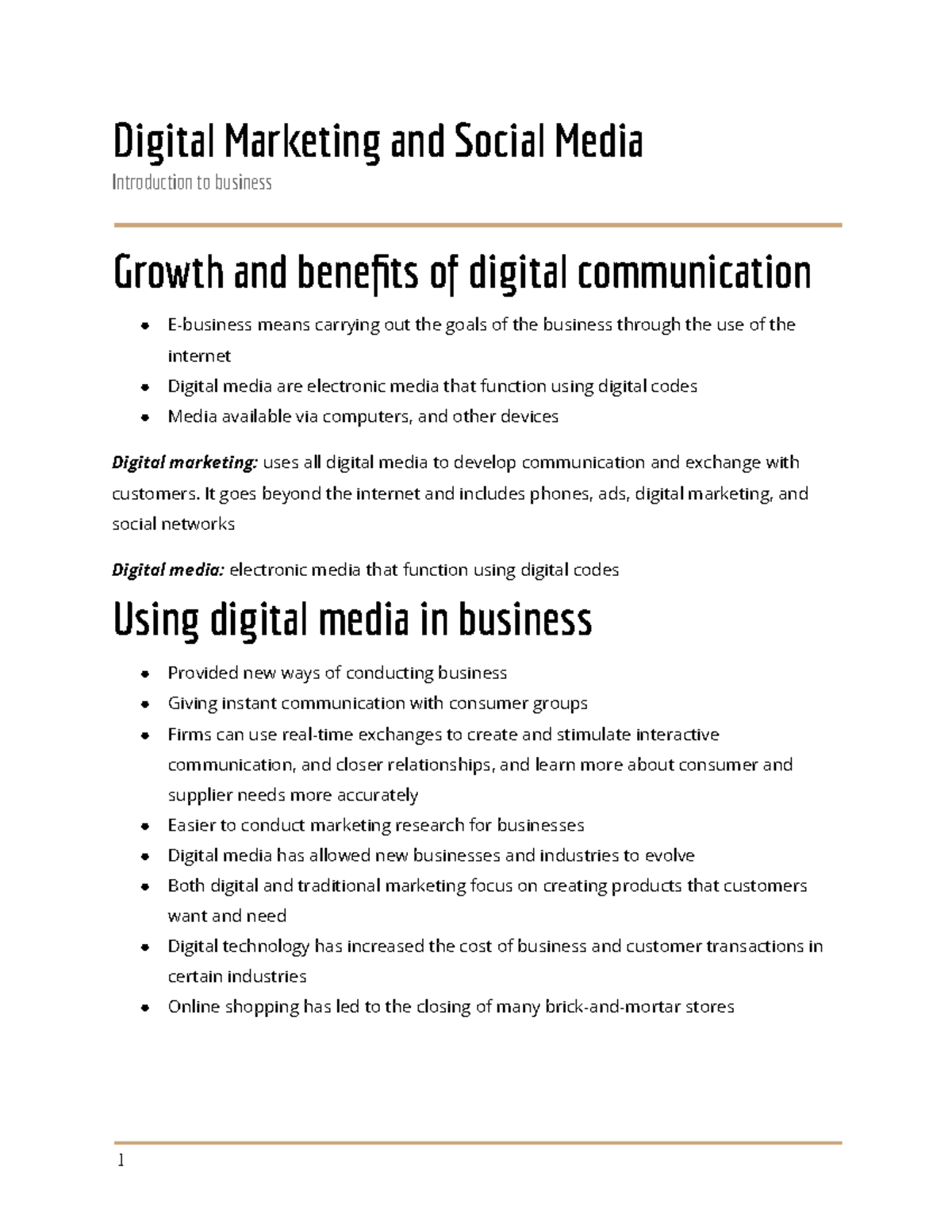 Intro CH 13 - Exam Notes on Digital Marketing & Social Media - Studocu