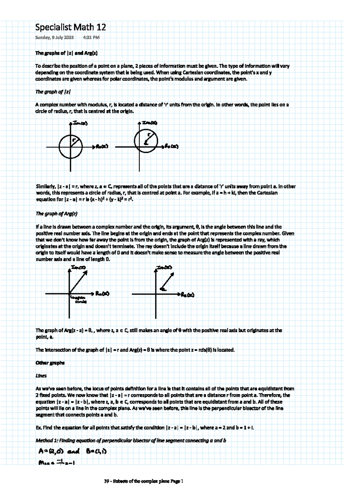 Complex Numbers Revision Booklet - Exam Qs & Solutions - Studocu