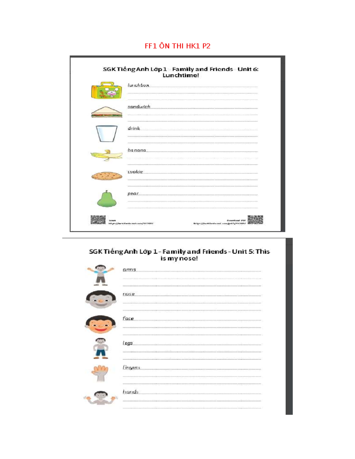 FF1 ÔN THI HK1 P2: LISTENING & READING PRACTICE TASKS - Studocu