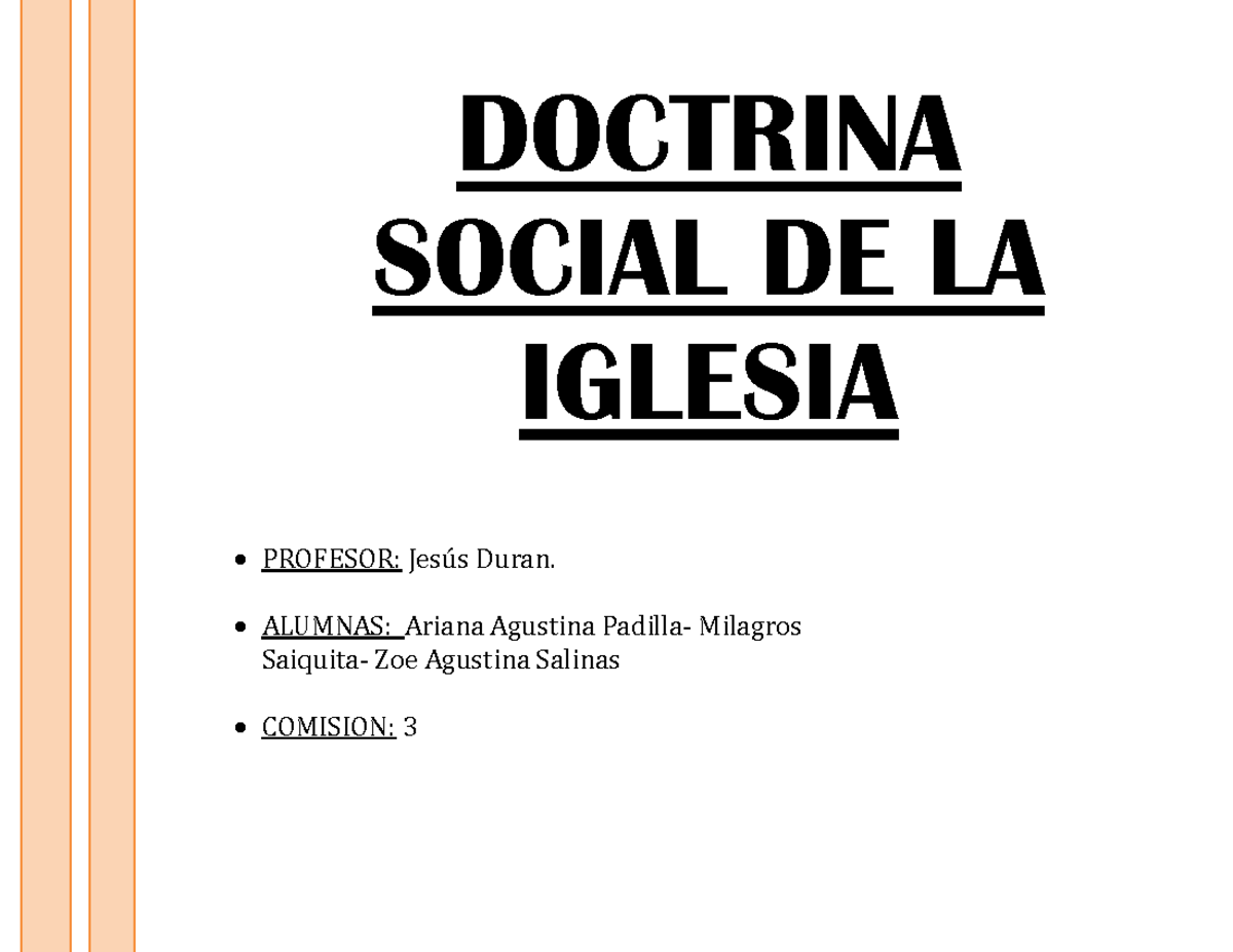 Mapa Conceptual: Doctrina Social de la Iglesia (Unidad 1 y 2) - Studocu