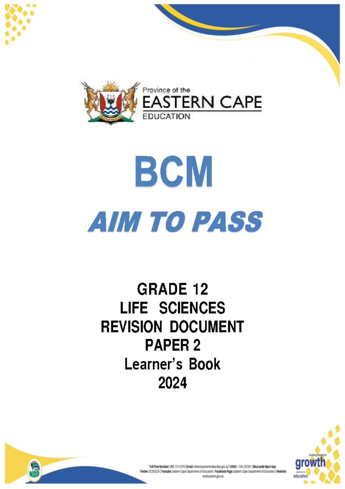 BCM GRADE 12 LIFE SCIENCES REVISION PAPER 2 - 2024 Study Guide - Studocu