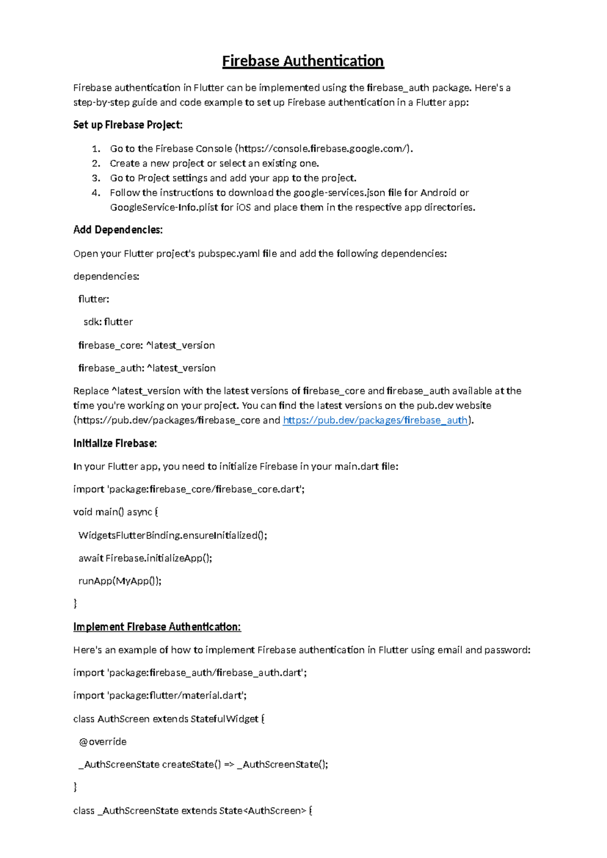 Firebase Authentication - Firebase Authentication Firebase ...