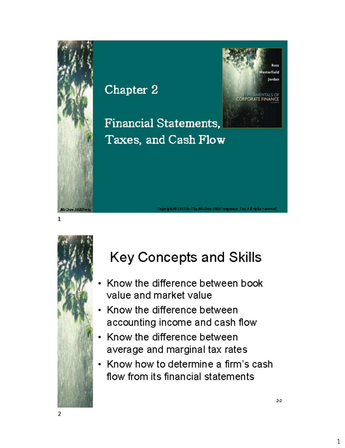 Chapter 2: Financial Statements, Taxes, and Cash Flow (SY01265) - Studocu