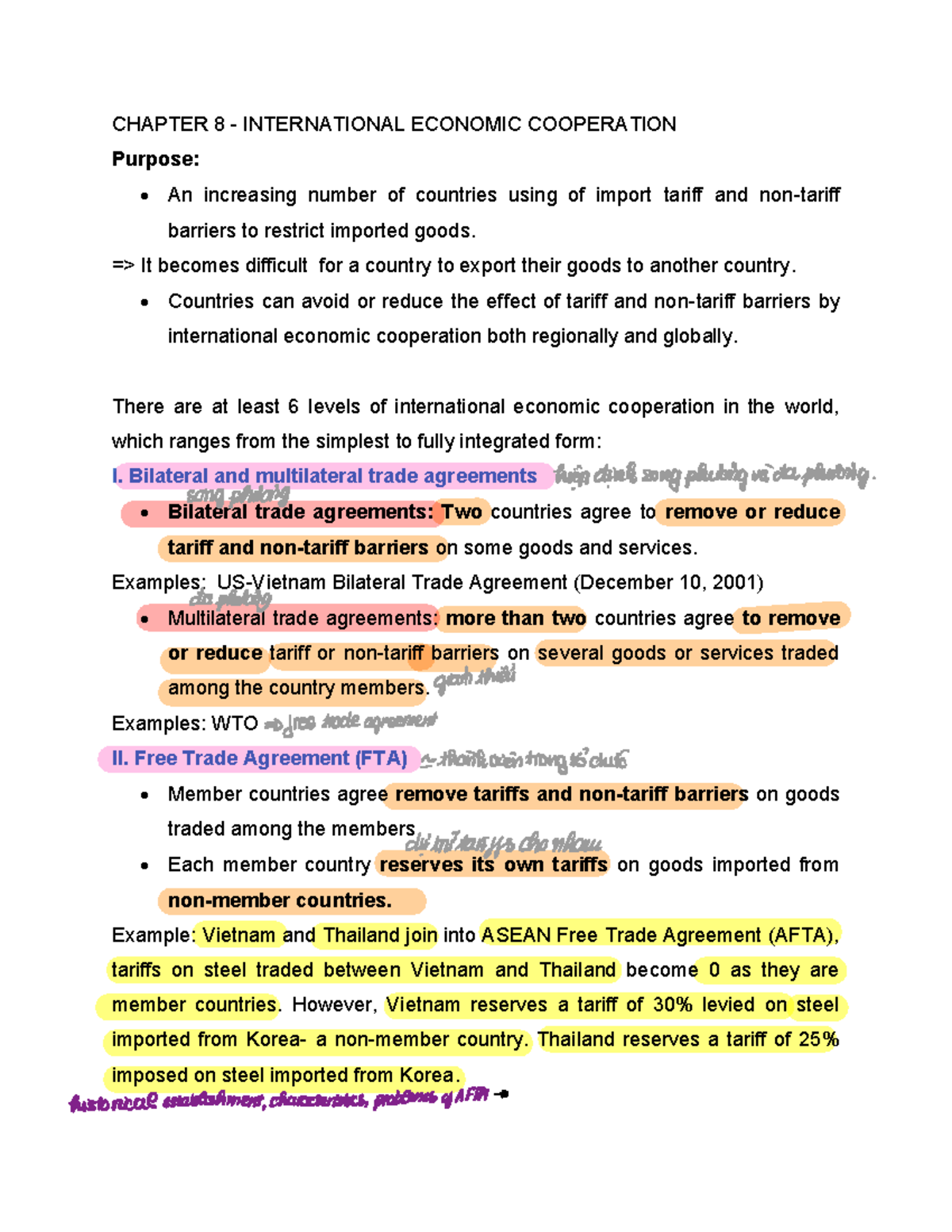 CHAPTER 8 FINAL REVISION: INTERNATIONAL ECONOMIC COOPERATION - Studocu