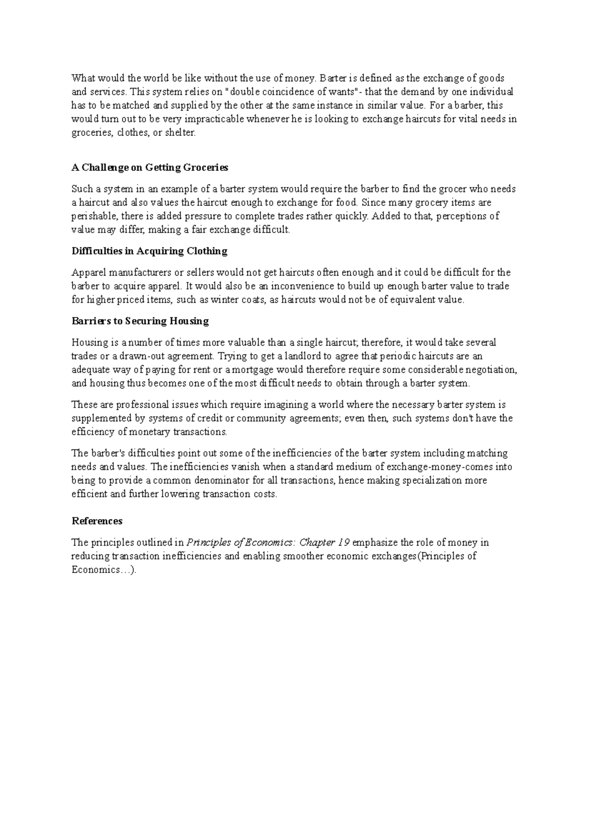 The Impact of a Moneyless World: Exploring Barter System Challenges ...