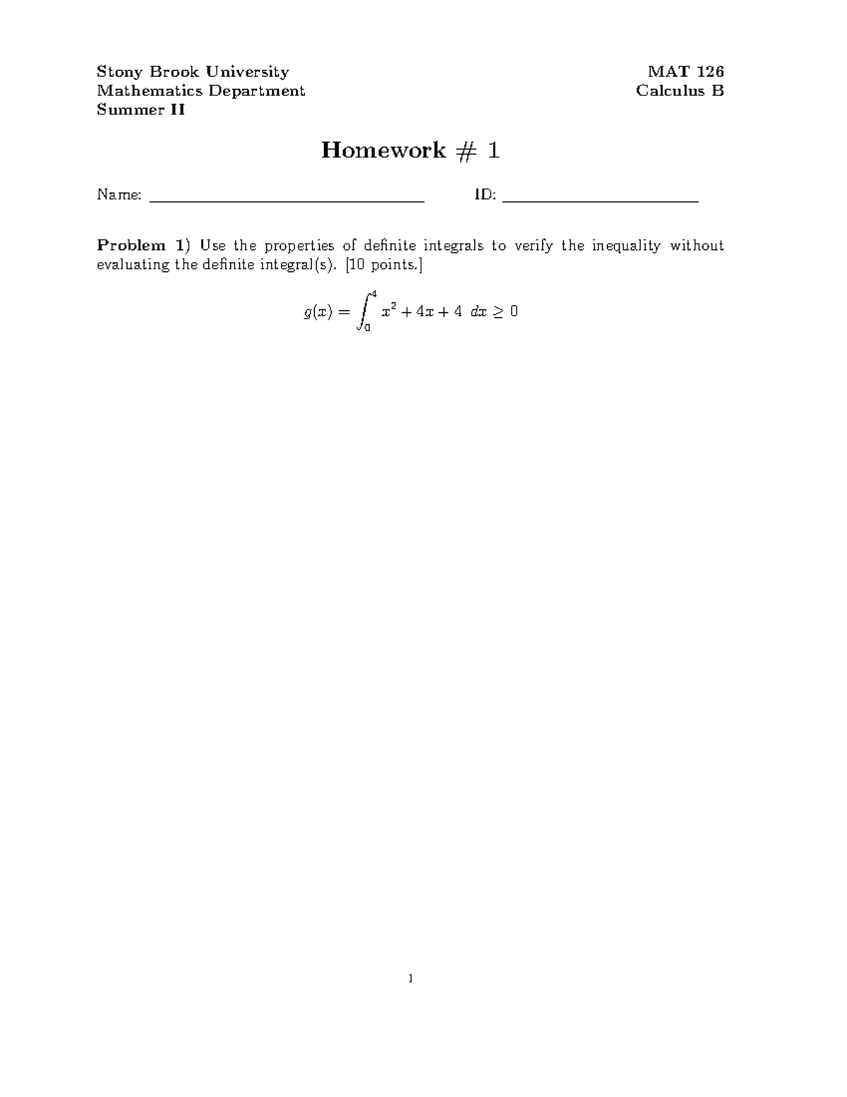 MAT 126 Homework 1 Summer 2025 - MAT 126 - Stony Brook University MAT ...