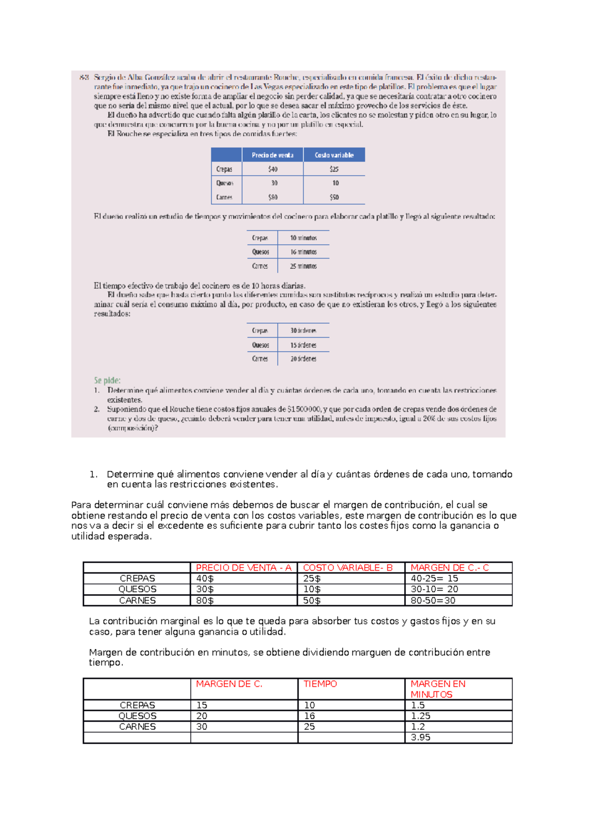8-3 - Ejercicio de Contribución Marginal en Contabilidad Administrativa ...