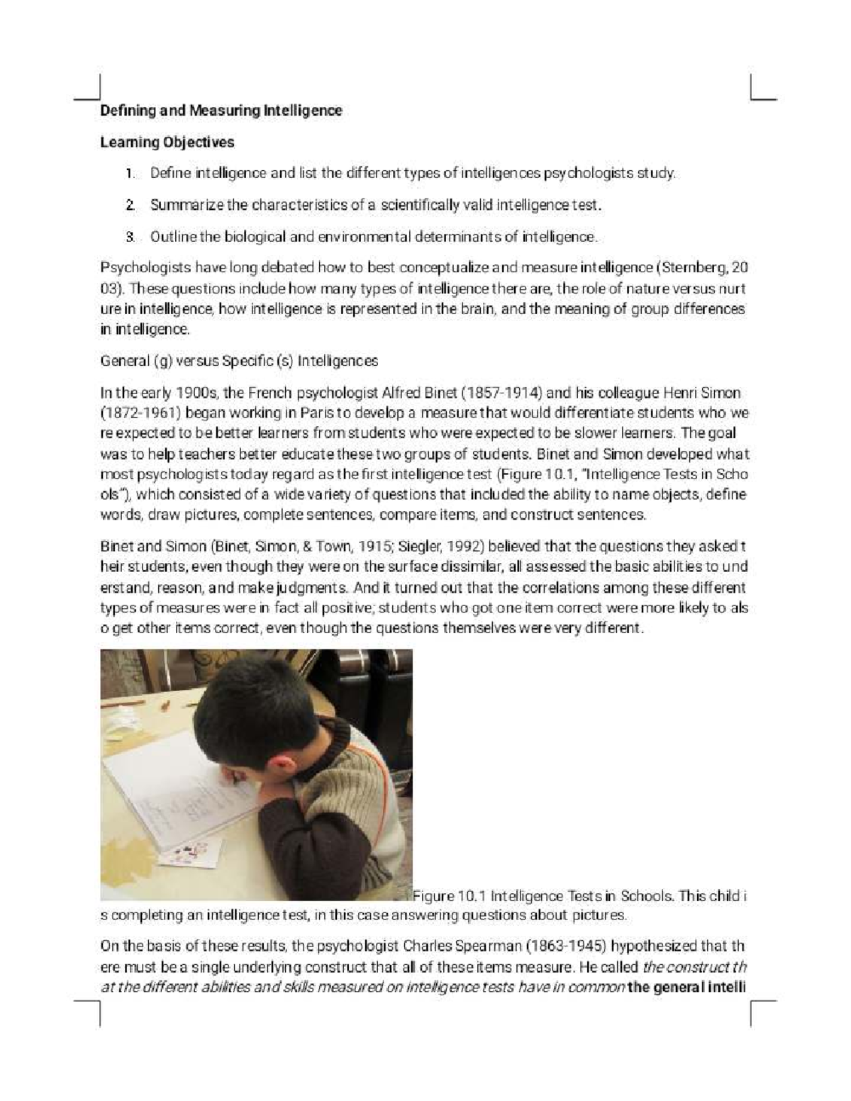 Defining and Measuring Intelligence: Key Concepts and Theories (PSY101 ...