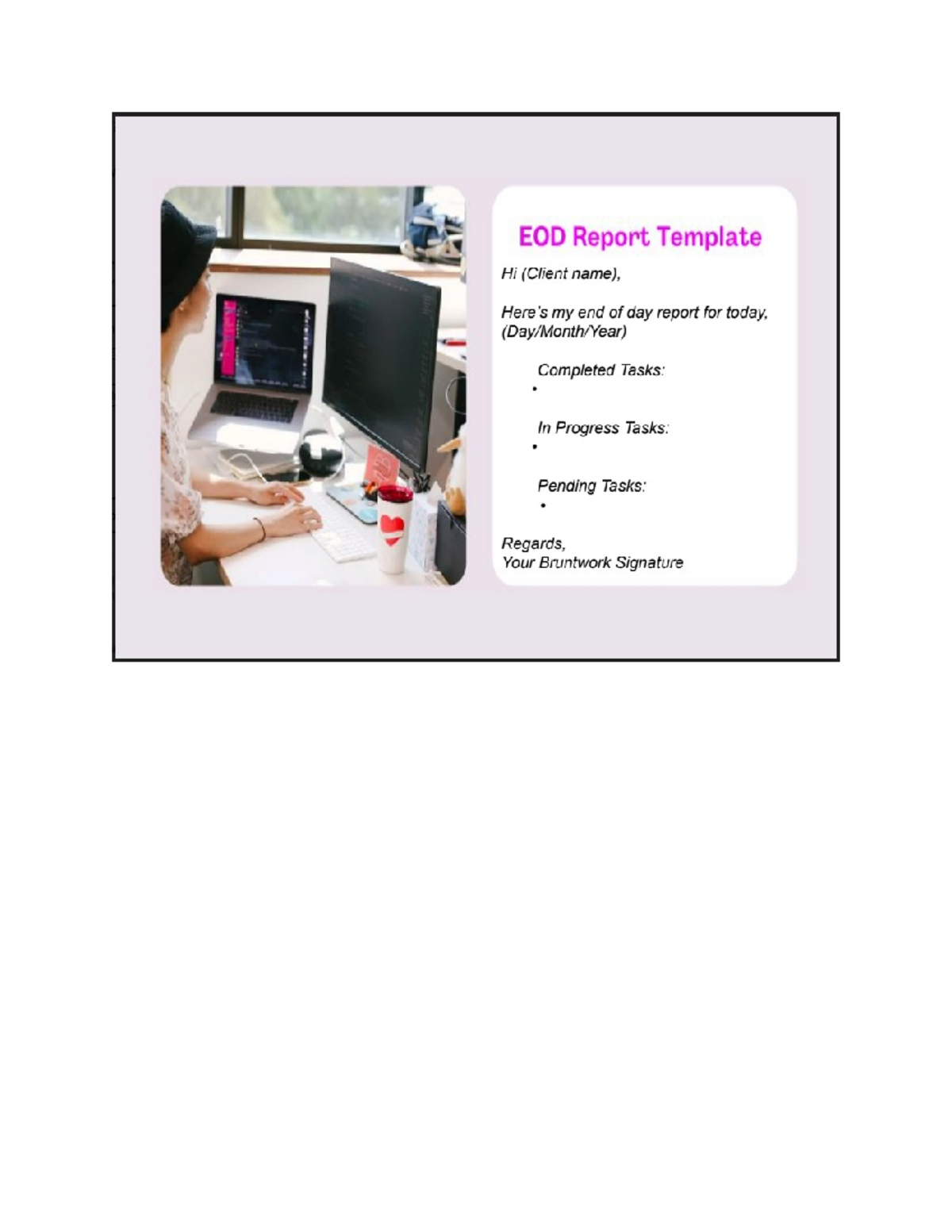 EOD Report Template - Bachelor of Science in Accountancy - Studocu