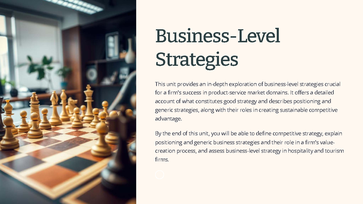 Business-Level Strategies: Competitive Advantage & Positioning - Studocu