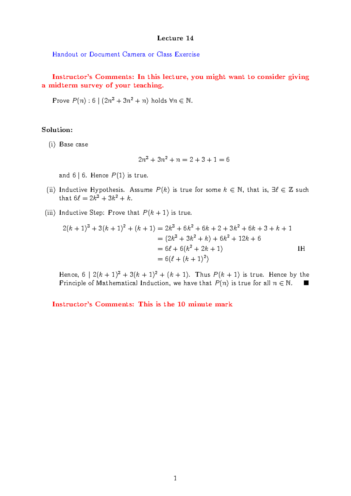 PHYS101 - Comprehensive Lecture Notes on Mathematical Induction and ...