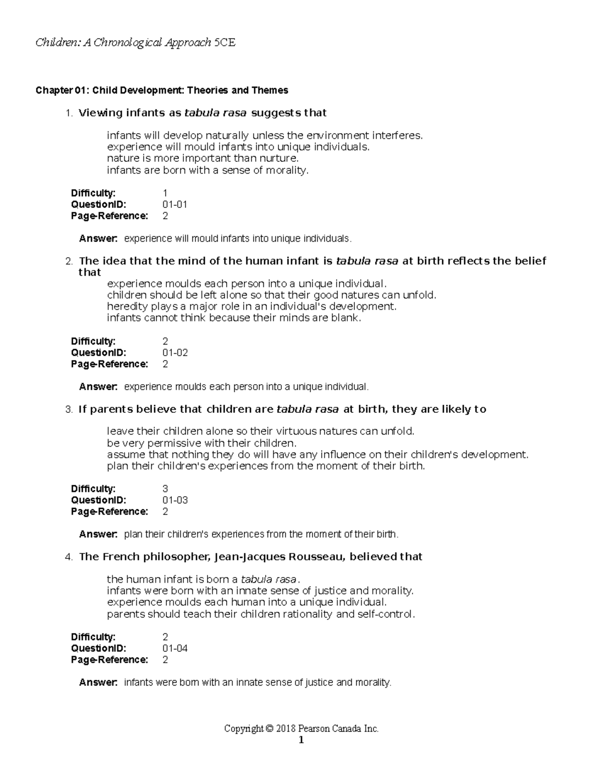 Child Development Theories & Themes - Chapter 01 Test Bank - Studocu