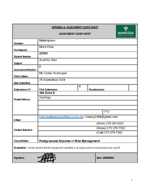 [Solved] Provide 5 Harvard Style References on Core Risk Management ...