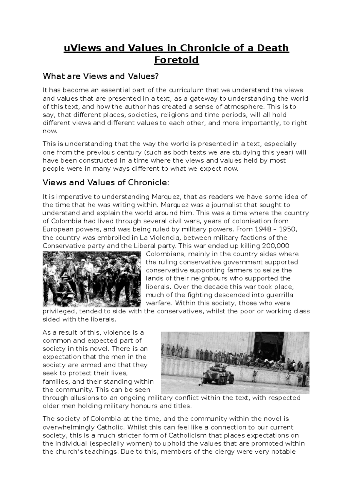 Views and Values - Ideas and concerns - uViews and Values in Chronicle ...