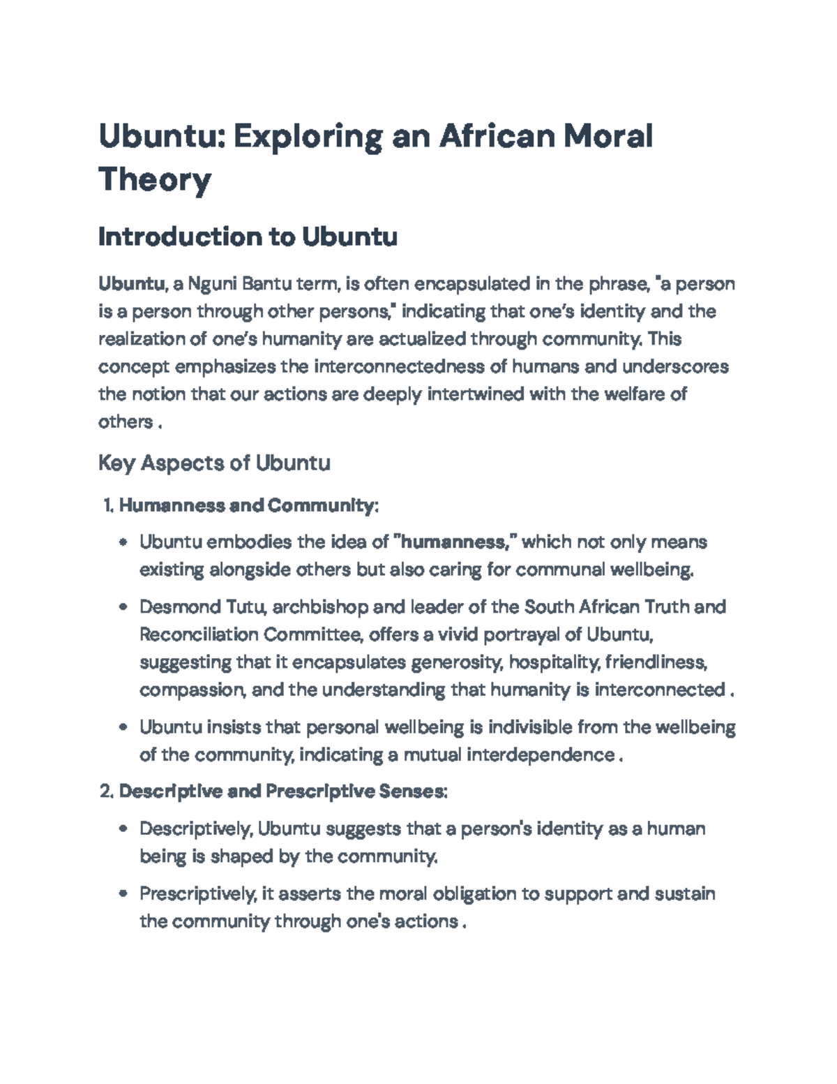 Exploring Ubuntu: Understanding African Moral Theory & Its Impacts ...