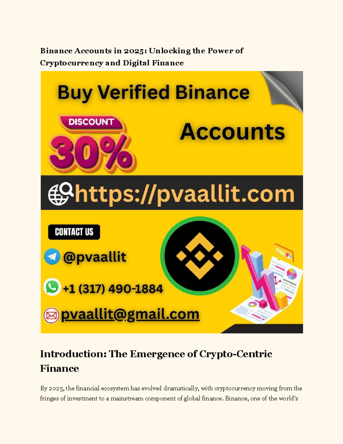 How to Buy Verified Binance Accounts: Fast & Secure Guide - Studocu