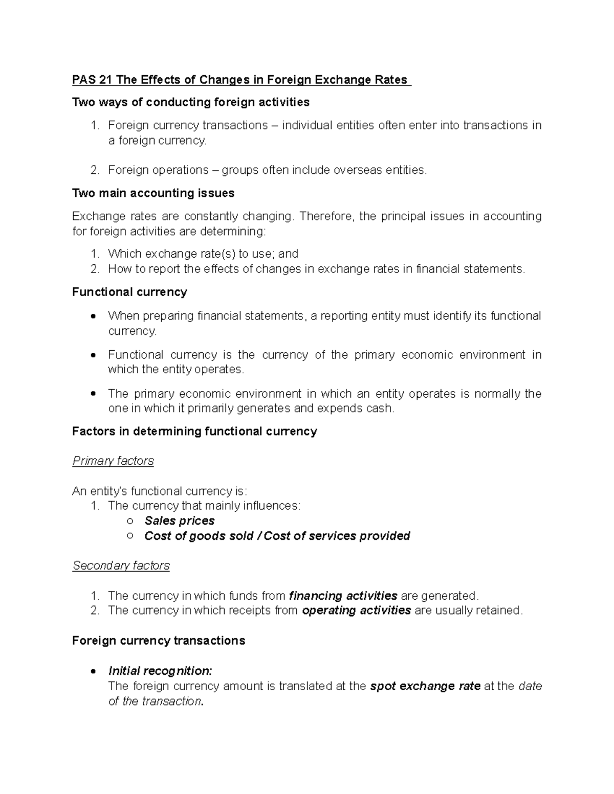 PAS 21, 23, 24 - Updates on Foreign Exchange Rates & Related Party ...