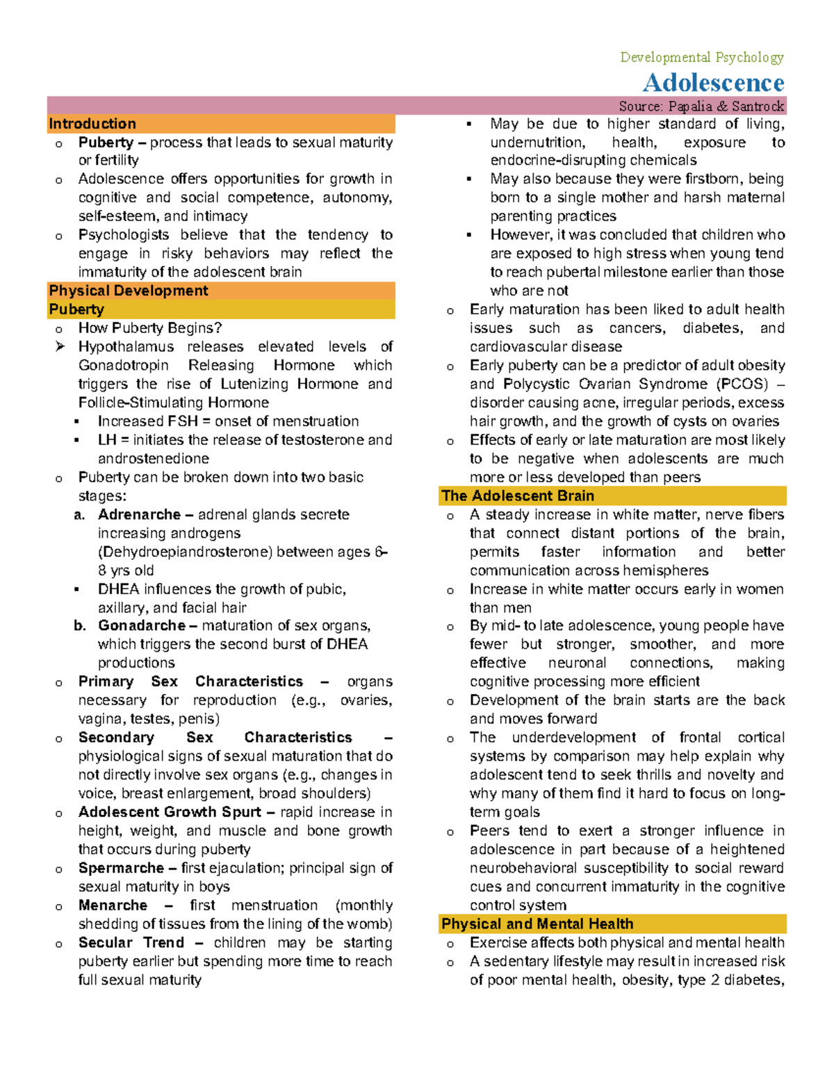 Dev Psych 5: Adolescence - Understanding Puberty, Brain Development ...