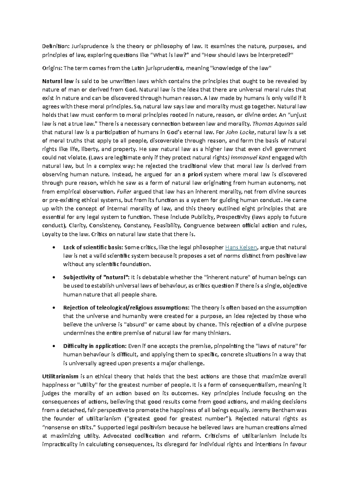 Jurisprudence Exam Prep: Key Theories & Philosophies of Law - Studocu