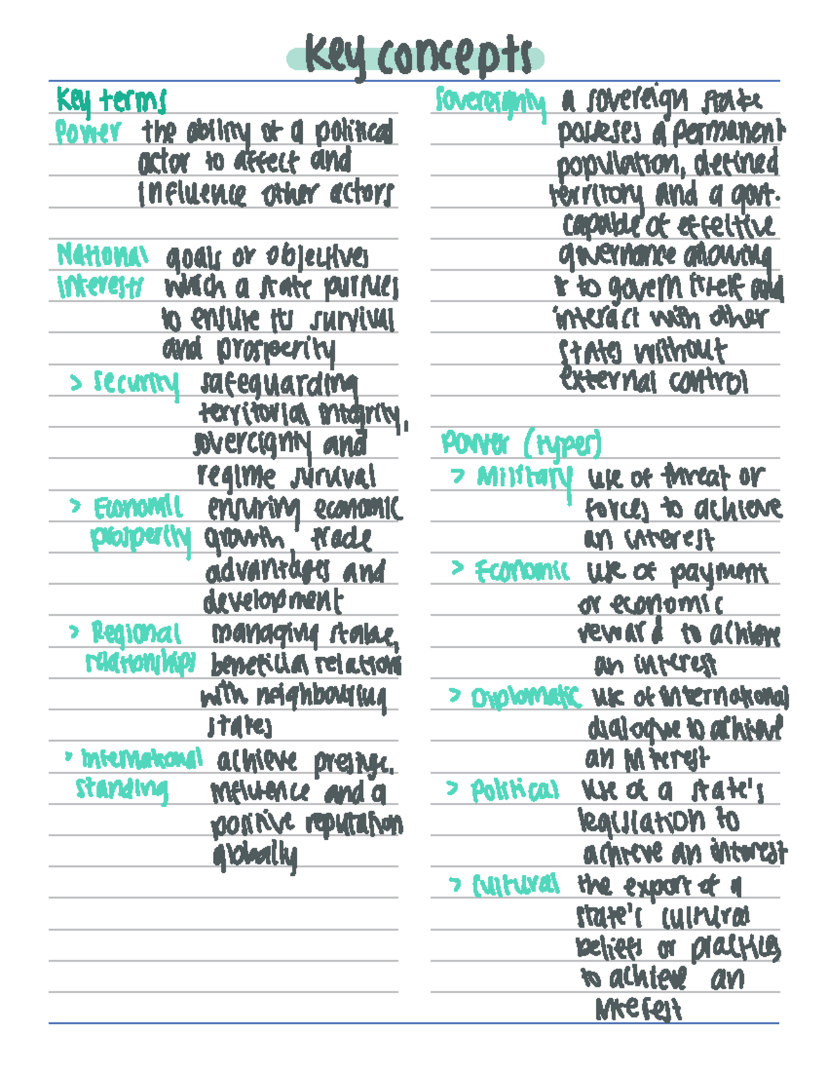 Key Concepts in Politics: Power, Foreign Policy, and National Interests ...