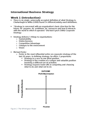 International Business Strategy Notes - International Business Strategy ...