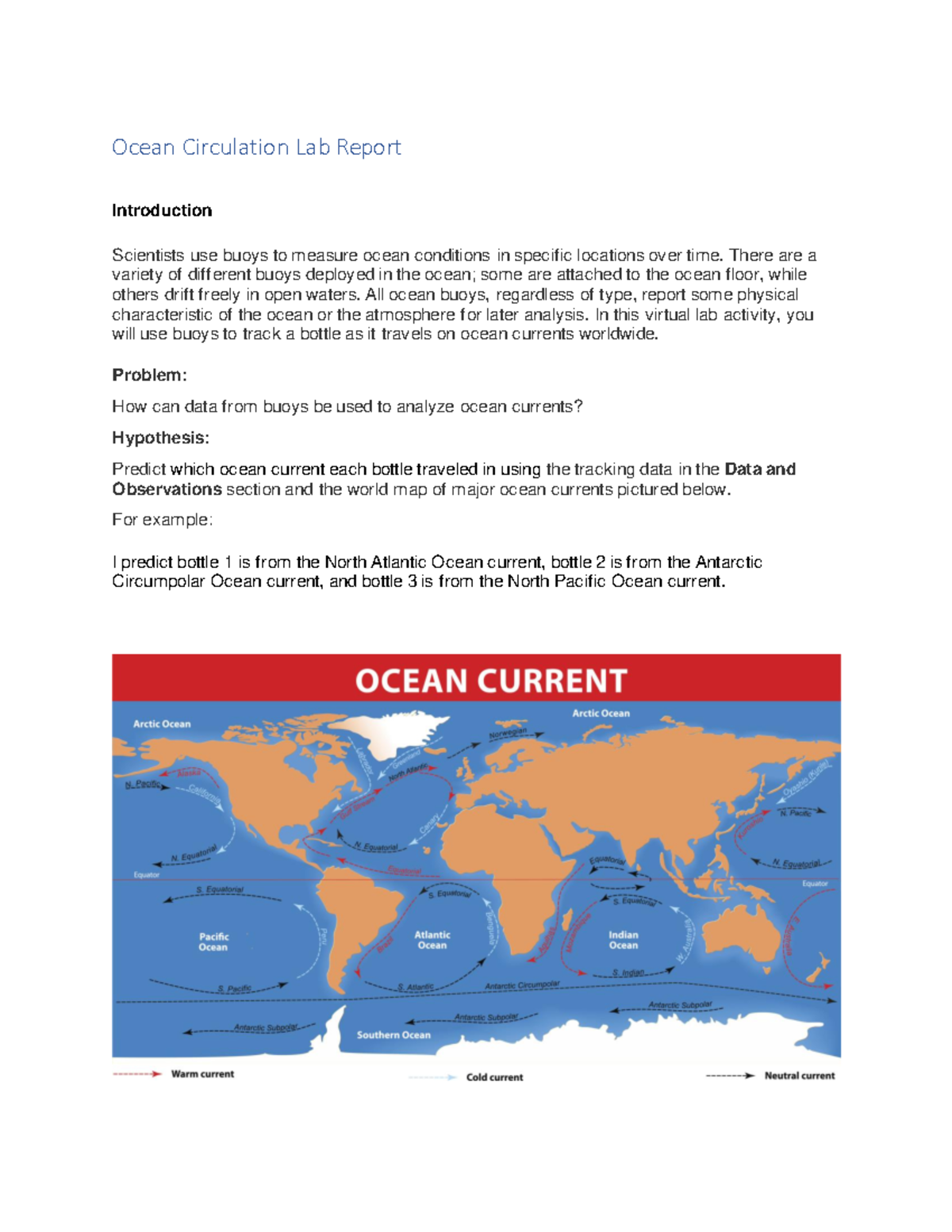 Ocean Circulation Lab Report: Analyzing Buoy Tracking Data - Studocu