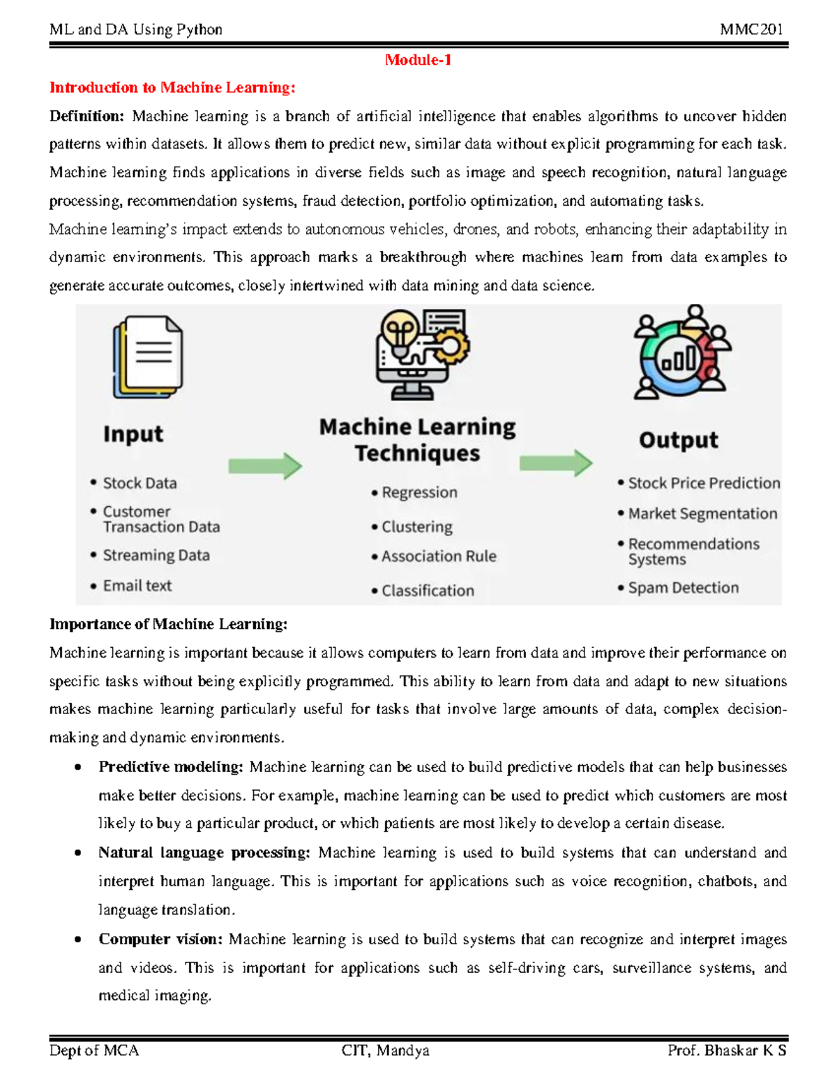 ML and DA Using Python MMC201: Comprehensive Guide to Machine Learning ...