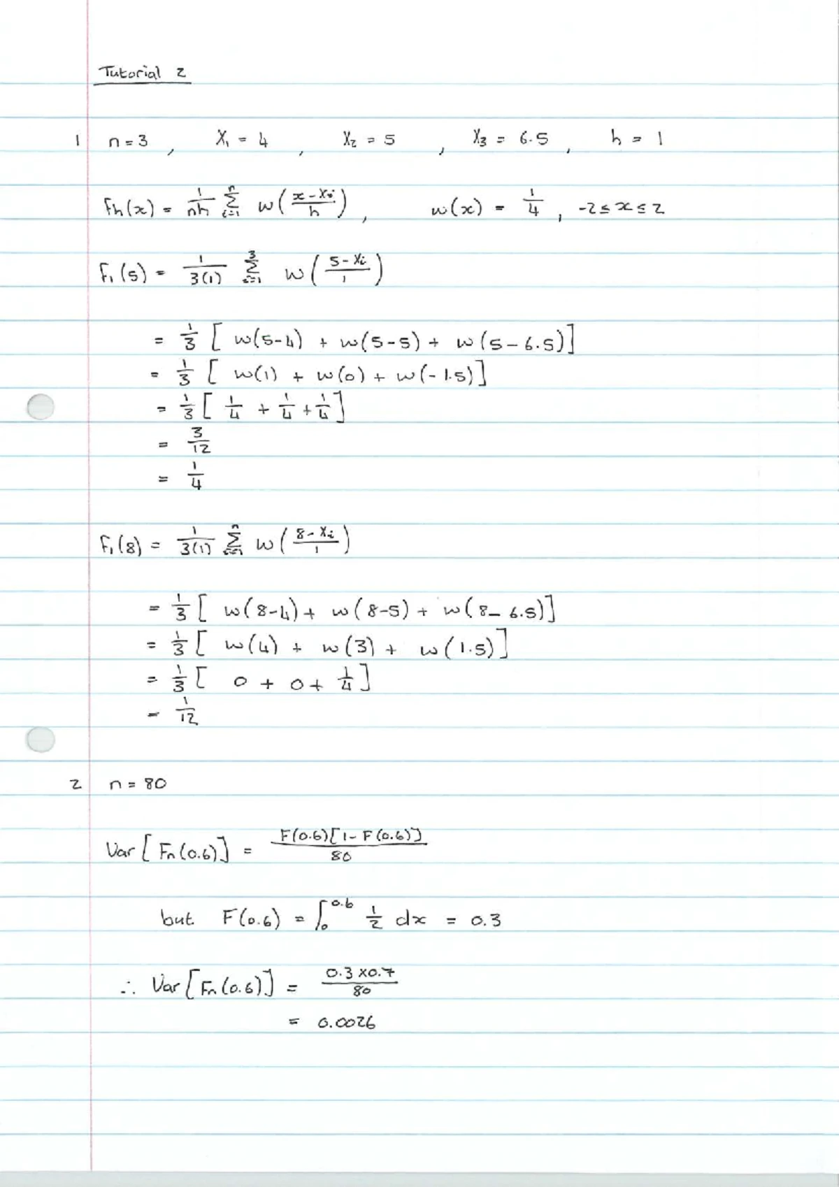 Tutorial 2: Kernel Density Estimation and Statistical Analysis - Studocu