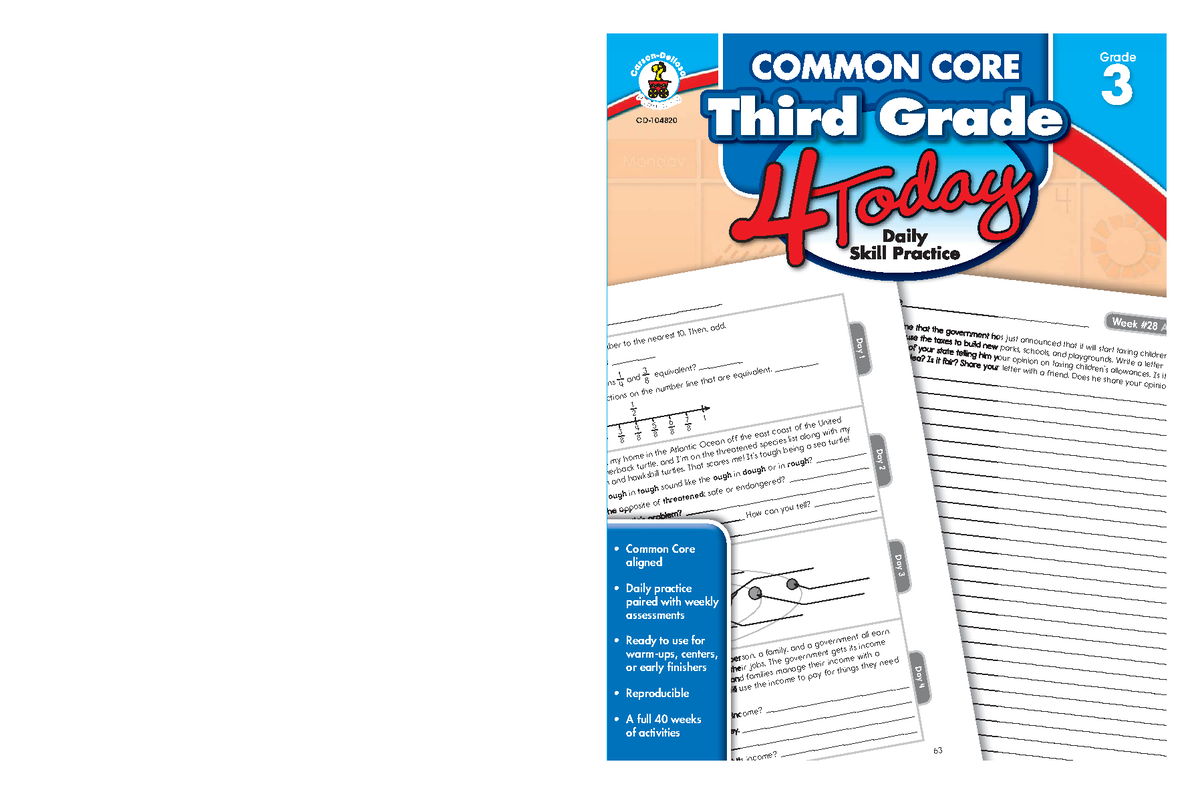 Common Core Math Practice for Grade 3: Daily Skills & Assessments - Studocu