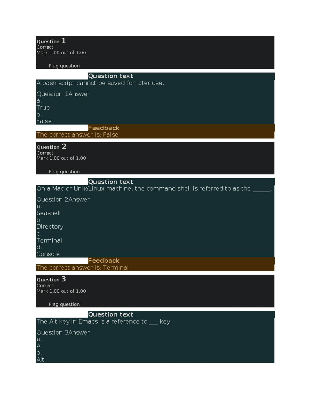 CS3307 Graded Quiz Unit 3: Operating Systems & Memory Concepts - Studocu