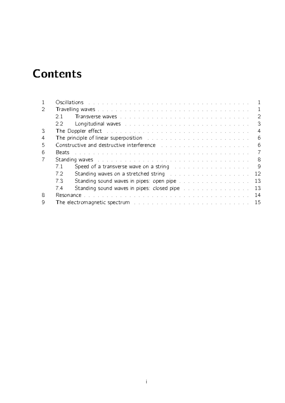 Vibrations and Waves Concepts & Examples Guide (PHYS 101) - Studocu