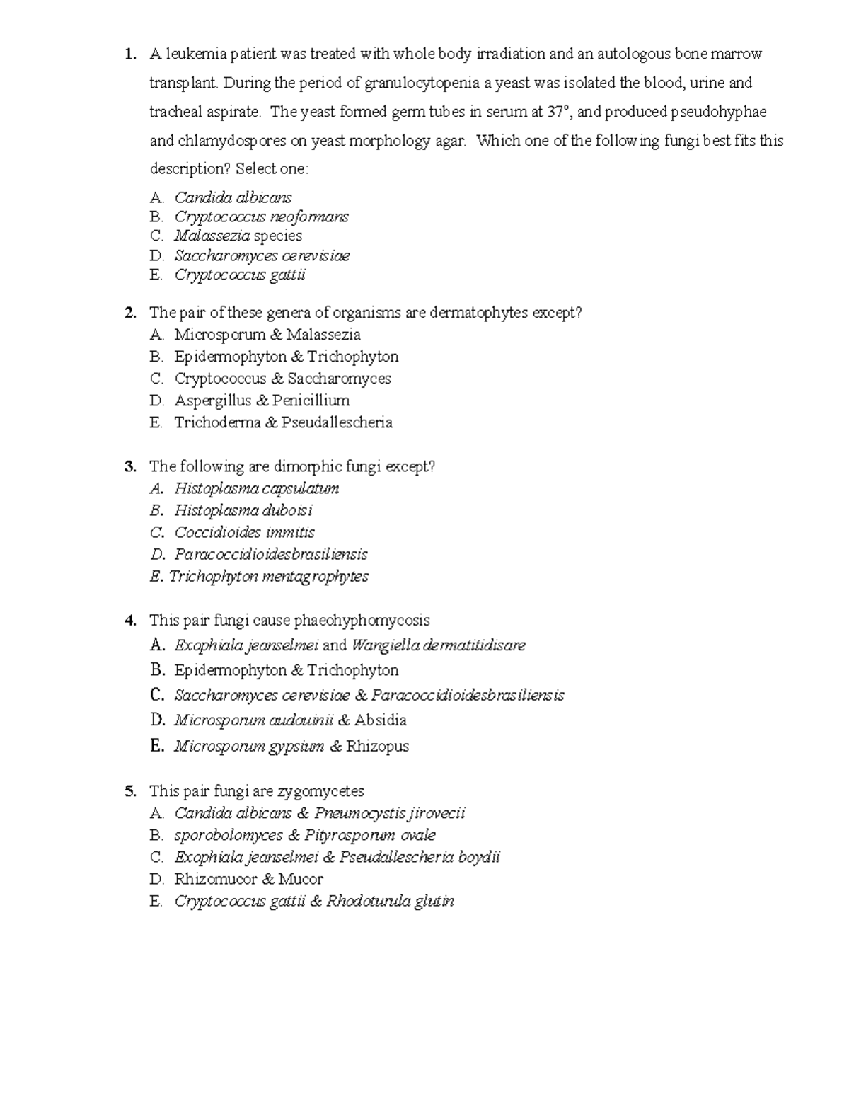 Mycology - Summarized Notes for Course MYC 101 - Studocu