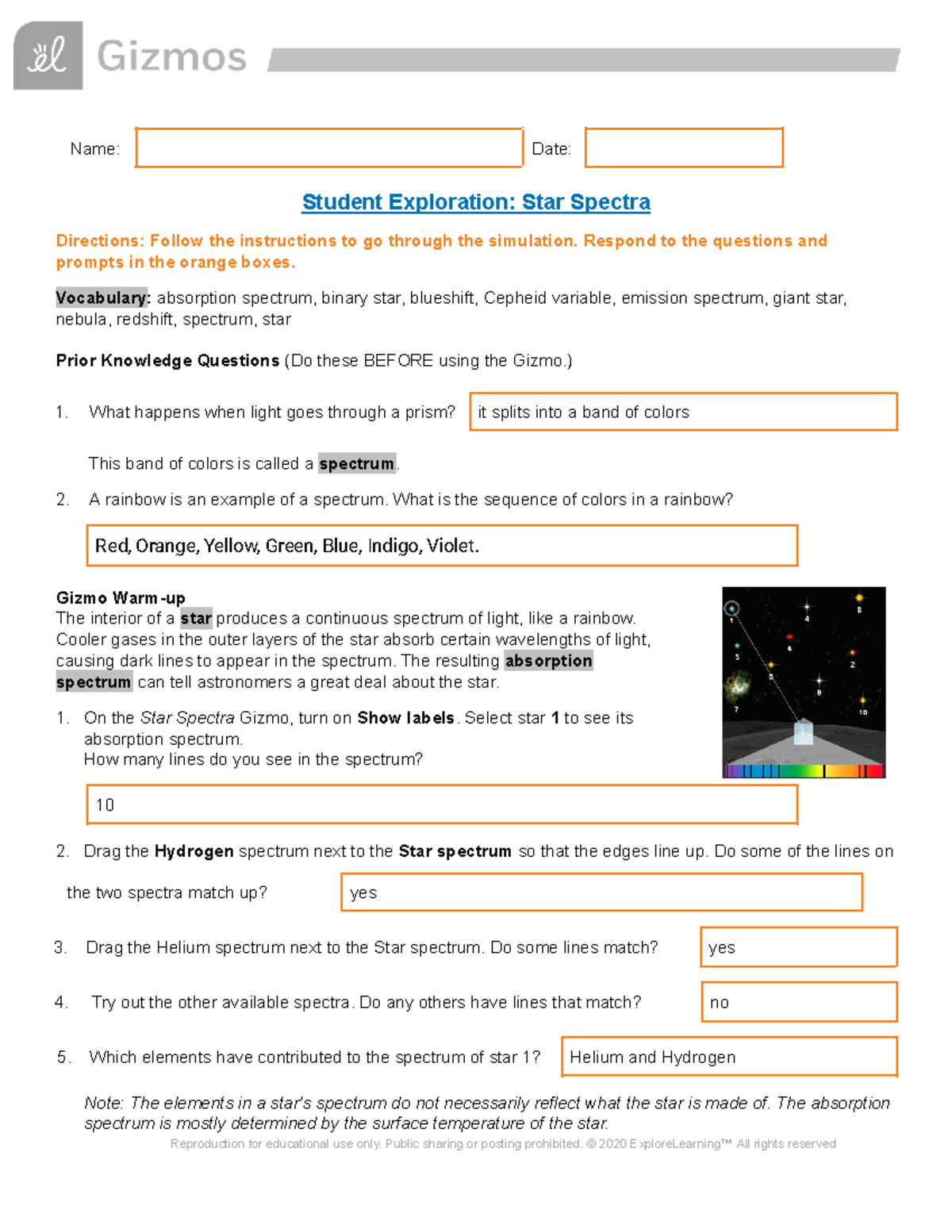 Star Spectra Exploration SE: Understanding Stellar Classifications ...
