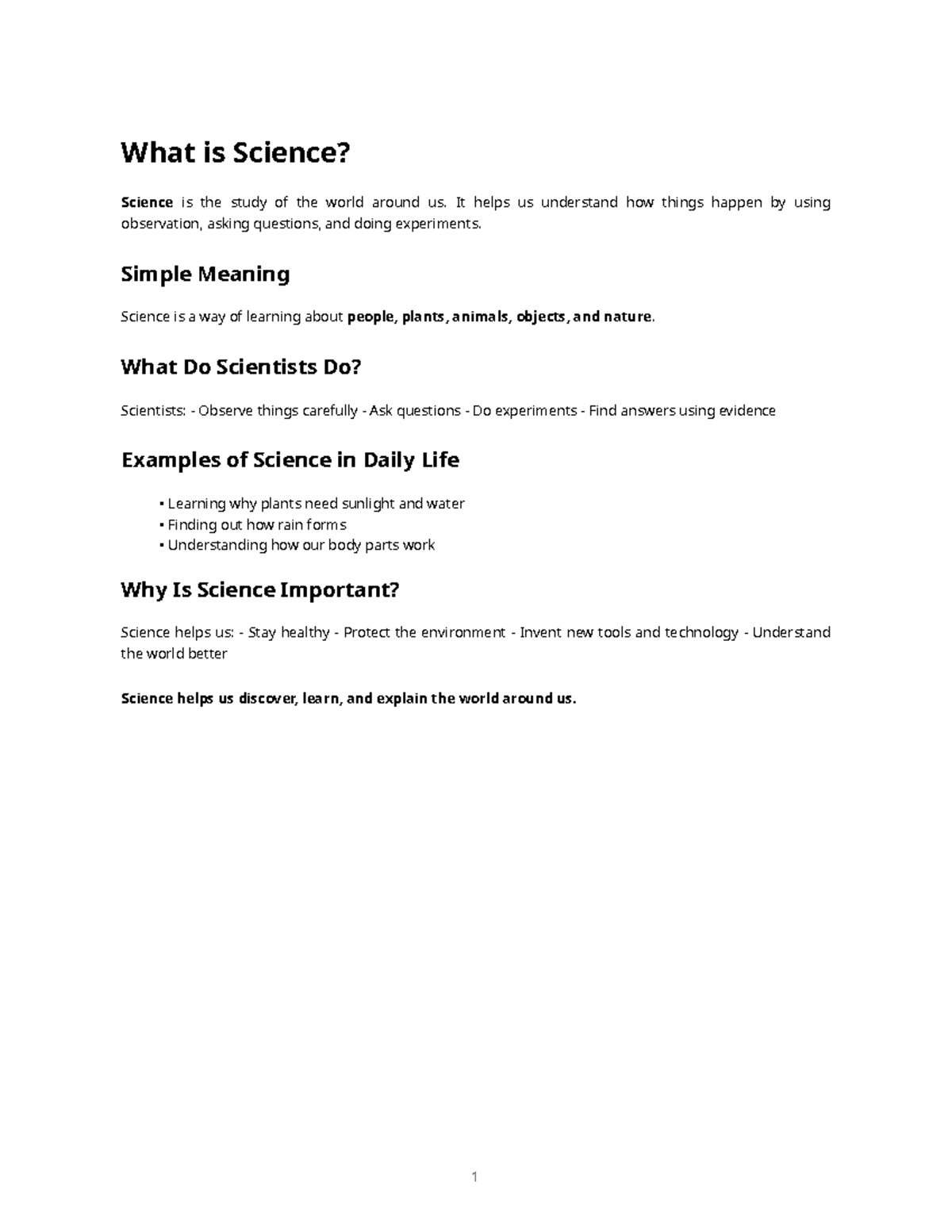 Understanding Science: Its Importance and Daily Applications - Studocu