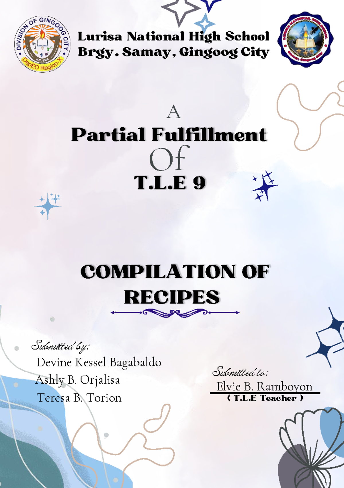 T.L.E 9 Recipe Compilation: Culinary Arts Portfolio - Studocu