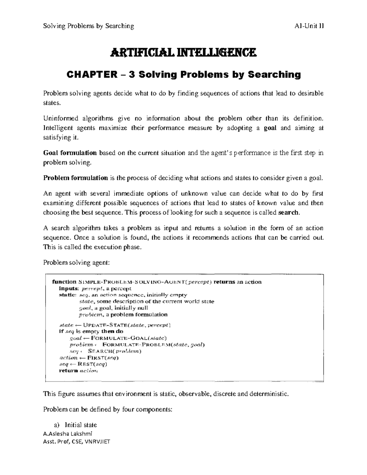 Artificial Intelligence Concepts in AI 123 - Chapter 3 & 6 Overview ...
